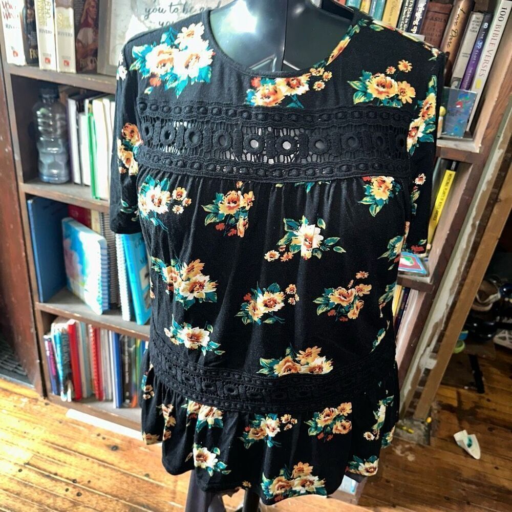Daniel Rainn sunflower boho Bridgerton lace top